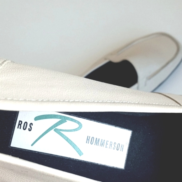 Ros Hommerson Cream Leather Slip On Loafers 7.5 (Beautiful & Minimalist Style) - Picture 7 of 13